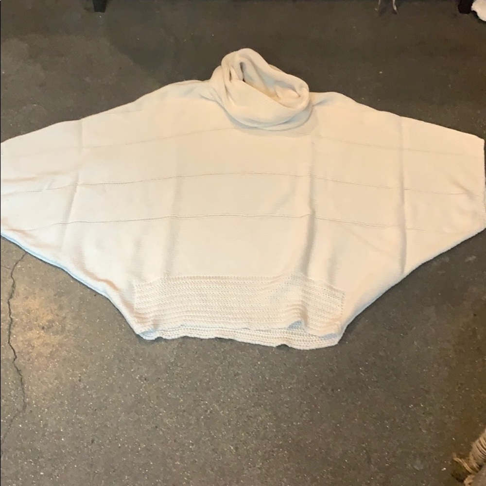 Ella Moss cream poncho sweater